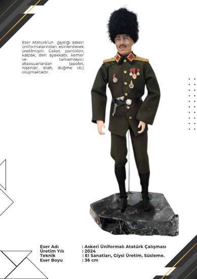 Askeri Üniformalı Atatürk Çalışması resmi