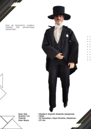 Modern Giyimli Atatürk Çalışması resmi