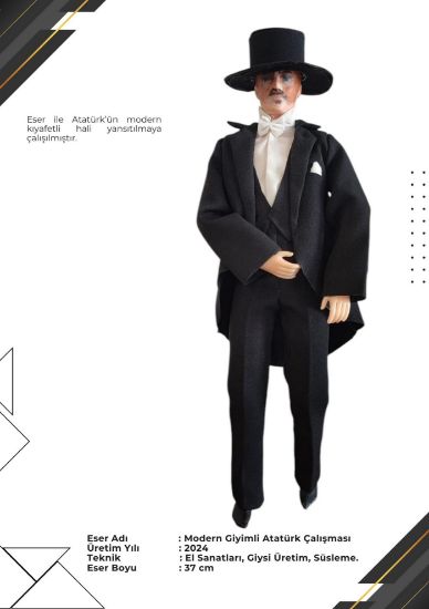 Modern Giyimli Atatürk Çalışması resmi