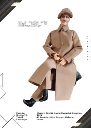 Modern Günlük Kıyafetli Atatürk Çalışması resmi